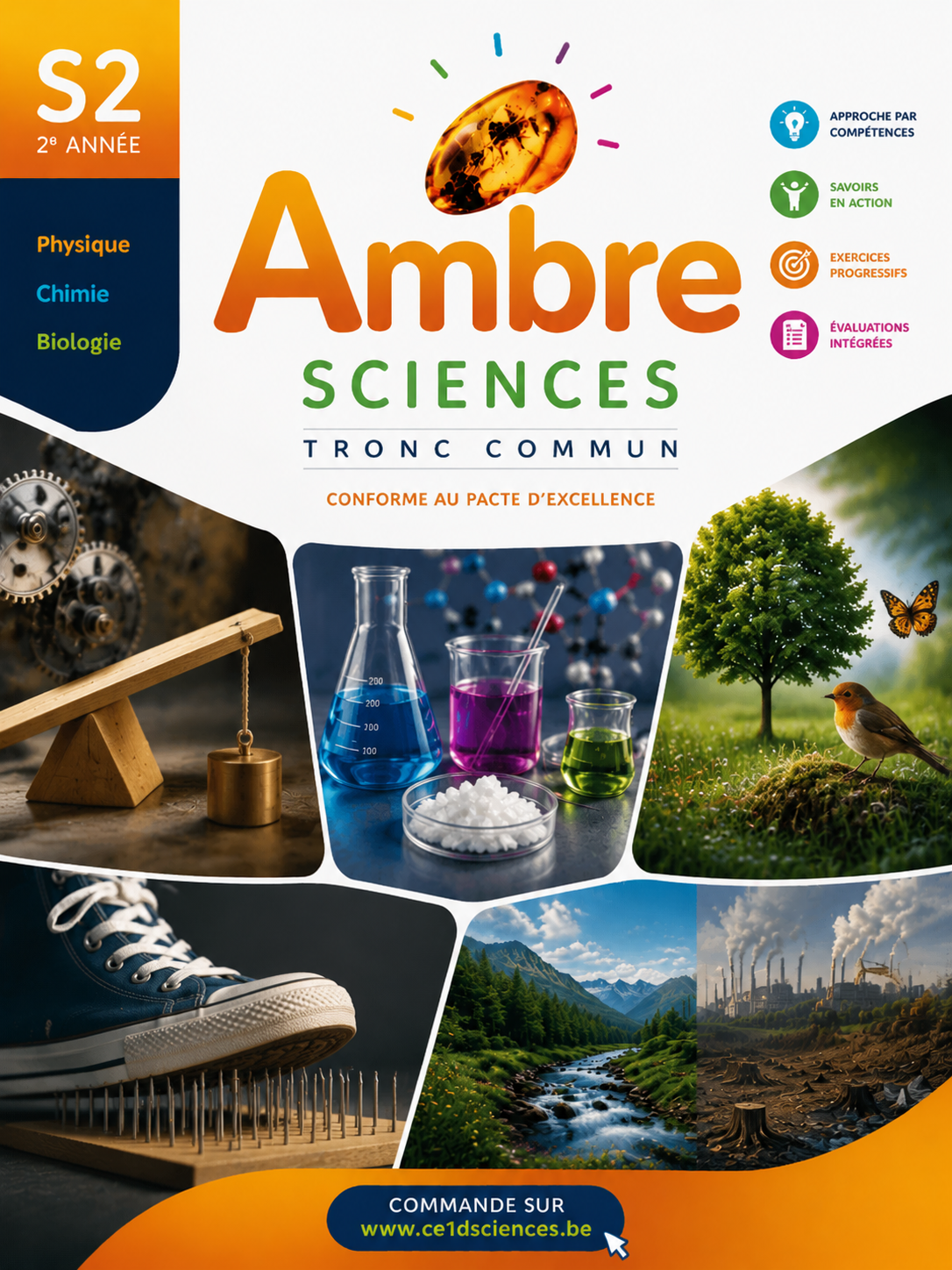 Couverture du manuel AMBRE Sciences S2